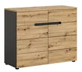 xonox.home Sideboard Kommode Canu, grau / Artisan Eiche, Sideboard, 100 cm