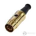 REAN 5-pol DIN Kabel Stecker vergoldet Rundstecker / by Neutrik | NYS322AG