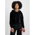 Hoodie ALPHA INDUSTRIES "Alpha Industries Women - Hoodies Frottee Hoodie COS Women", Damen, Gr. M, schwarz, Obermaterial: 80% Baumwolle, 20% Polyester, oversize, Sweatshirts