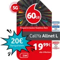 Prepaid CallYa L | 60 GB statt 35 GB | 20 EUR Startguthaben | ohne Vertrag | 5G
