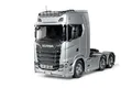 Tamiya 56373 1:14 RC Scania 770 S 6x4 Silber vorlackiert - Bausatz zum Zusammenbauen, RC Truck, fernsteuerbarer, Lastwagen, LKW, Konstruktionsspielzeug, Modellbau