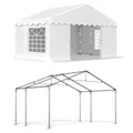 Partyzelt 3x3 PE Pavillon Festzelt Gartenzelt Bierzelt Wasserdicht weiß NEU S
