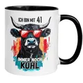 41 Geburtstag Männer Geschenk Tasse | Ich bin mit 41 immer noch kuhl | Lustige Geschenk Geburtstagstasse mit Spruch zum 41. Geburtstag | 41ter Geburtstag - Witziges Geburtstagsgeschenk für Mann