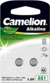1 x Camelion Alkaline AG2 / LR59 2er-Knopfzelle