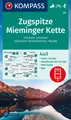 KOMPASS Wanderkarte 25 Zugspitze, Mieminger Kette, Ehrwald, Lermoos, Garmis ...