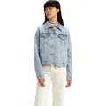 Stylische Damen-Sportjacke Blau im Used-Look mit praktischen Taschen - Blau - S