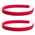 Rote Haarbänder, 2 Stück, modische Haaraccessoires für Mädchen, SamtStirnbänd...