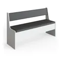 Vicco Sitzbank Roman, Weiß/Anthrazit, 136 x 42 cm (1-St)