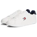 Tommy Jeans ARCHIVE '98 Sneaker Freizeitschuh, Streetwear, Halbschuh, Schnürer mit Logoflagge blau|weiß 45 EU