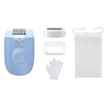 Philips BRE247/00 Series 4000 Epilierer (Netzbetrieb, für Körper und empfindliche Bereiche, perfektes Starterset, LED-Beleuchtung, epilieren, rasieren und peelen, 2 Geschwindigkeitsstufen, Anti-Rutsch-Griff, Massageaufsatz, Scherkopf mit Kamm, Körperpeelin