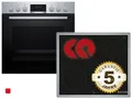 Bosch HND411LS67 Set Einbauherd HEB513BS3 + Glaskeramikkochfeld NKN645GA2E