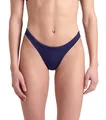 arena Damen Solid MaxLife Bikini Bottoms Badehosen Slip, Navy-White, 36 EU