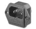 world-trading-net Schuko-Stecker Kaltgeräte-Einbaustecker C14 mit Sicherungshalter