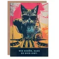 Lustige Geburtstagskarte Wie Schön Dass Es Dich Gibt DJ Katze mit Sonnenbrille