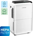 TROTEC Luftentfeuchter und Luftreiniger TTK 99 HEPA | HEPA-Filtration Geeignet für Räume bis 90 m² / 230 m³ | Entfeuchtungsleistung max. 31 l / 24 h