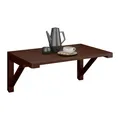 Relaxdays Klapptisch Wand, BxT: 60 x 40 cm, Holz, Esstisch, Schreibtisch, platzsparend klappbar, Wandtisch Küche, braun