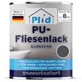 Plid® Fliesenfarbe Badezimmer & Küche [FEUCHTIGKEITSBESTÄNDIG] Fliesenlack Anthrazitgrau 0.75l fürs Bad - Fliesen neu streichen & lackieren im Innenbereich - 3in1 Fliesen Farbe Lack - Made in Germany