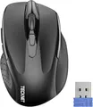 TECKNET Kabellose Maus Pro 2.4G 2600 DPI Wireless 6 Tasten mit Schwarz