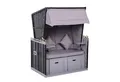 Outsunny Strandkorb Doppelte Sonnenliege mit Dach, BxTxH: 118x190x150 cm, Halblieger, (Volllieger, 10-tlg., Gartenliege), 2-Sitzer, inkl. Klapptisch