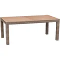 Gardenson Gartentisch, Beige, Holz, Metall, Kunststoff, Akazie, massiv, Uni, rechteckig, 100x76x180 cm, ausziehbar, Gartenmöbel, Gartentische, Gartentische ausziehbar