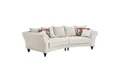 Big-Sofa CHARLOTTE, Beige, Webstoff, mit Kissen, B 338 x H 77 x T 108 cm