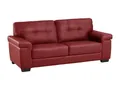 Vente-unique-Ledersofa 3-Sitzer - Rot - Hazel