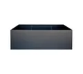 Herstera Metall Pflanzkübel, Blumentopf "Cube" rechteckig, flach, anthrazit, 150 x 100 x 50 cm (L x B x H)