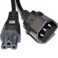 2M IEC Stecker C14 Zu Klee Blatt C5 Konverter Adapter Stromkabel Netz Zu Laptop