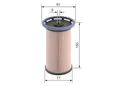 Bosch Dieselfilter A3 Q2 Q3 Golf VI VII VIII 1457070014 Filterpatrone