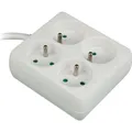 Velleman 4-Fach-Steckdosenleiste - Quadratisch (4 x, CEE 7/5, 1.50 m) (EB22)