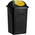 Böttcher-AG Mülleimer schwarz/gelb, aus Kunststoff, 60 Liter