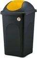 Abfalleimer Multipat 60 l, schwarz, gelber Deckel