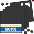 500 Stück Magnetplättchen Selbstklebend 10x10mm, Flach Magnet Klebepads zum B