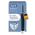 Oral-B Vitality Pro Elektrische Zahnbürste — Electric Toothbrush, Inkl. 1 Aufsteckbürste — 3 Putzmodi für Zahnpflege, Zahnbürste Elektrisch, Designed by Braun, Schwarz