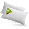 Juskys Kopfkissen, Füllung: 1100 g + 200 g zerkleinerter Memory Schaum, 40x80 cm, 2er Set Kissen mit Memory-Foam, atmungsaktiv & hypoallergen weiß 40 cm x 80 cm x 21 cm