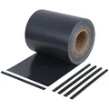 WOLTU Sichtschutzstreifen für Doppelstabmatten 450 g/m² PVC, Doppelstabmattenzaun Blickdicht Wetterfest Windschutz 19cm x 35m, Sichtschutz zaun für Garten Balkon inkl. 25 Befestigungsclips, Anthrazit