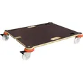 WAGNER design yourself Transportroller Transporthilfe - 70 x 60 cm - Tragkraft 200 kg I ideal für Stapelstühle I Tragegriffe I platzsparend, rutschfest, wandschonend & feststellbar I FSC®-zertifiziert - Made in DE braun