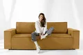 KONSIMO® 3-Sitzer NAPI Sofa mit Schlaffunktion & massivem Gestell, hergestellt in der EU, Couch für Dauerschläfer, mit Wellenunterfederung, Großer Bettkasten