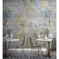Marburg Fototapete Rana, glatt, matt, moderne Tapete für Wohnzimmer Schlafzimmer Küche gelb|grau 2,65 m x 3,4 m
