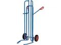 Reifenkarre Fetra 2032, bis 200 kg, für bis zu 8 Reifen mit Ø 450-750 mm, Vollgummibereifung, H 1510 mm, Stahl, brillantblau