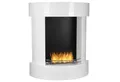 Moritz Dekokamin Ethanol Kamin 110 cm weiß freistehend Hochglanz, Ethanolbrenner Glasfeuer Terrassenfeuer Kamin