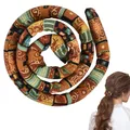 Spiral Lock Haarbinde, 63CM Haargummi Spirale Stoff Dreadlock, Biegbare Dread...