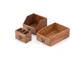 DESIGN DELIGHTS Aufbewahrungsbox SCHREIBTISCH ORGANIZER SET "OFFICE", 3-teilig, Altholz massiv, 01 n
