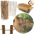 Floranica Staketenzaun Gartenzaun aus Haselnuss oder Kastanie, Steckzaun, Rollzaun, (L / H 5 m x 120 cm, 1-St., Lattenabstand 12-14 cm), als Grundstücksgrenze, Hühnerzaun, Gemüsegärten Beeten oder Tierweiden beige 500 cm x 120 cm