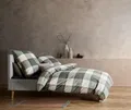 Fleuresse Lech Edelflanell Bettwäsche 200x220 Karo grün braun beige 604578-05