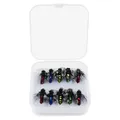 Be In Your Mind 10-teiliges Fliegen Fischen Köder Künstliche Köder Insektenköder für Barsch Forelle Lachs Trockenfliegen Nassfliegen Luftschlangen Nymphen 10 x 15 mm