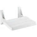 Duschklappsitz Secura, 120 Kg Tragkraft, Weiß, Kunststoff (abs) Weiß, Aluminium Weiß - Weiss - Wenko
