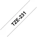 BROTHER TZe-231 schwarz auf weiss 12mm