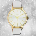 Oozoo Damenuhr Timepieces C10611 weiß Lederarmband Quarz Analoguhr UOC10611