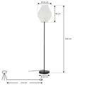 Lucande Stehleuchte Stehlampe Tovina Textil weiß Höhe 165 cm Wohnzimmerlampe